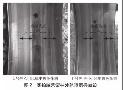 实拍轴承滚外轨道磨损轨迹